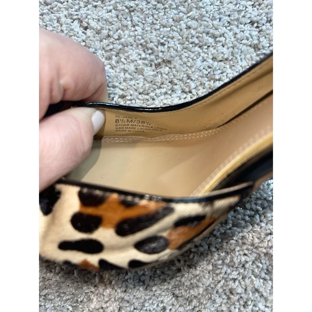 BCBGeneration Paris Leopard Print Cow Hair‎ Pumps Heels Womens 8.5